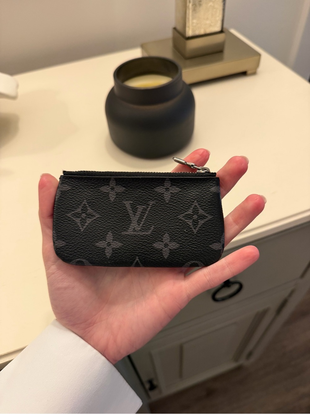 Louis Vuitton Black Monogram Eclipse Key Pouch - Picture 3 of 4